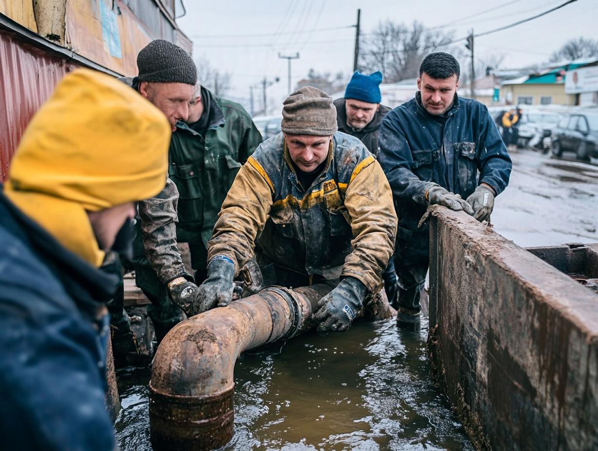 Гидродинамическая чистка канализации